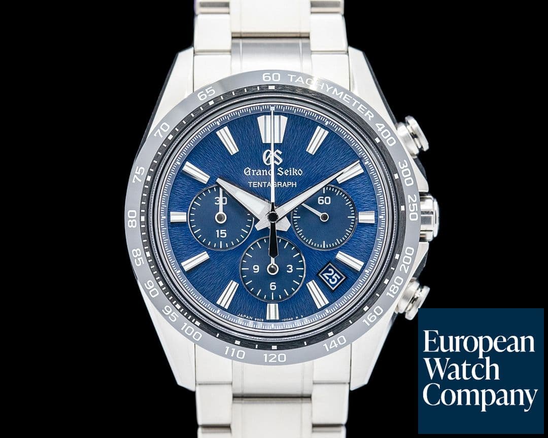 Image of Grand Seiko SLGC001 Tentagraph Evolution 9 High-Intensity Titanium Blue Dial