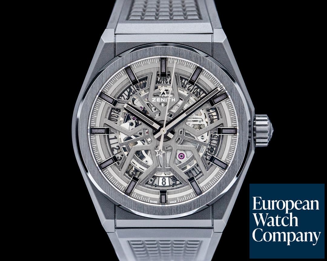 Image of Zenith 49.9000.670/77.R782 Defy Classic Skeleton Ceramic Black Dial