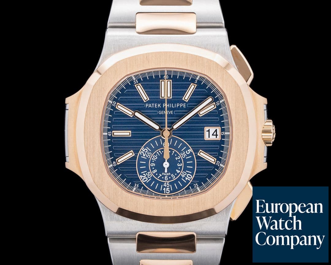 Image of Patek Philippe 5980/1AR Nautilus SS / 18K Rose Gold Blue Dial