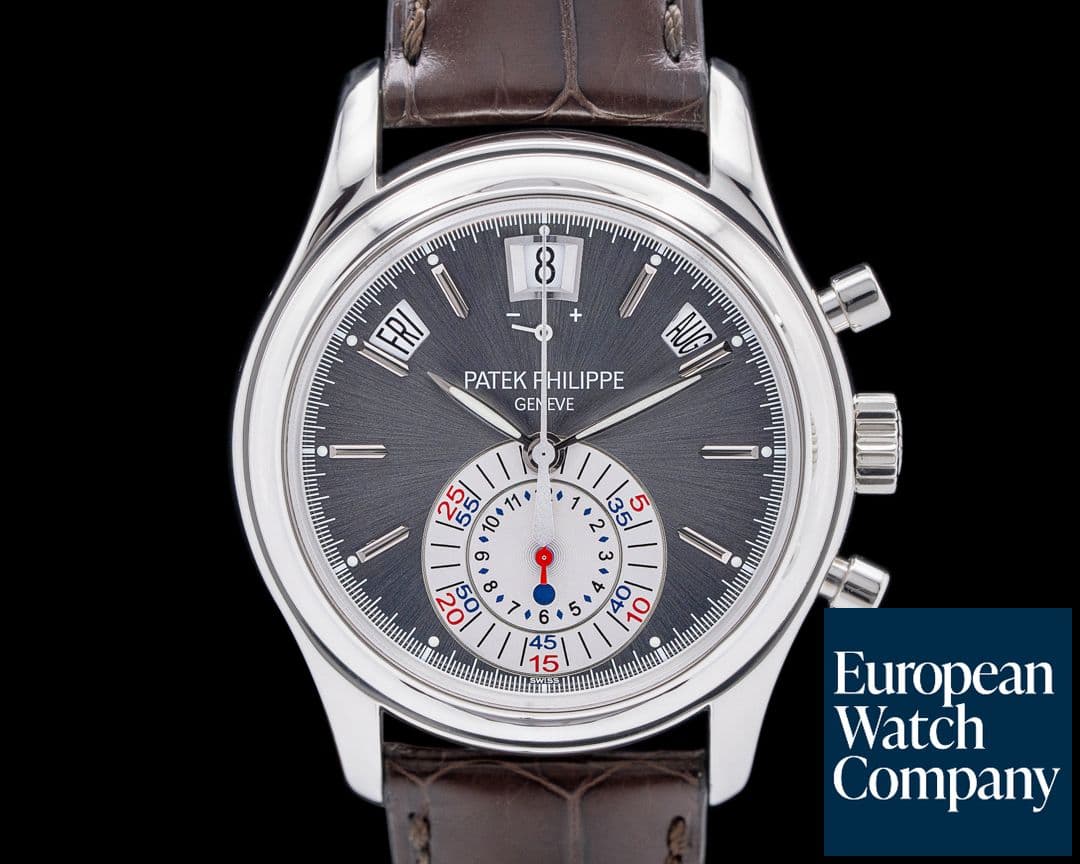Image of Patek Philippe 5960P Annual Calendar Chronograph Platinum Gray Dial
