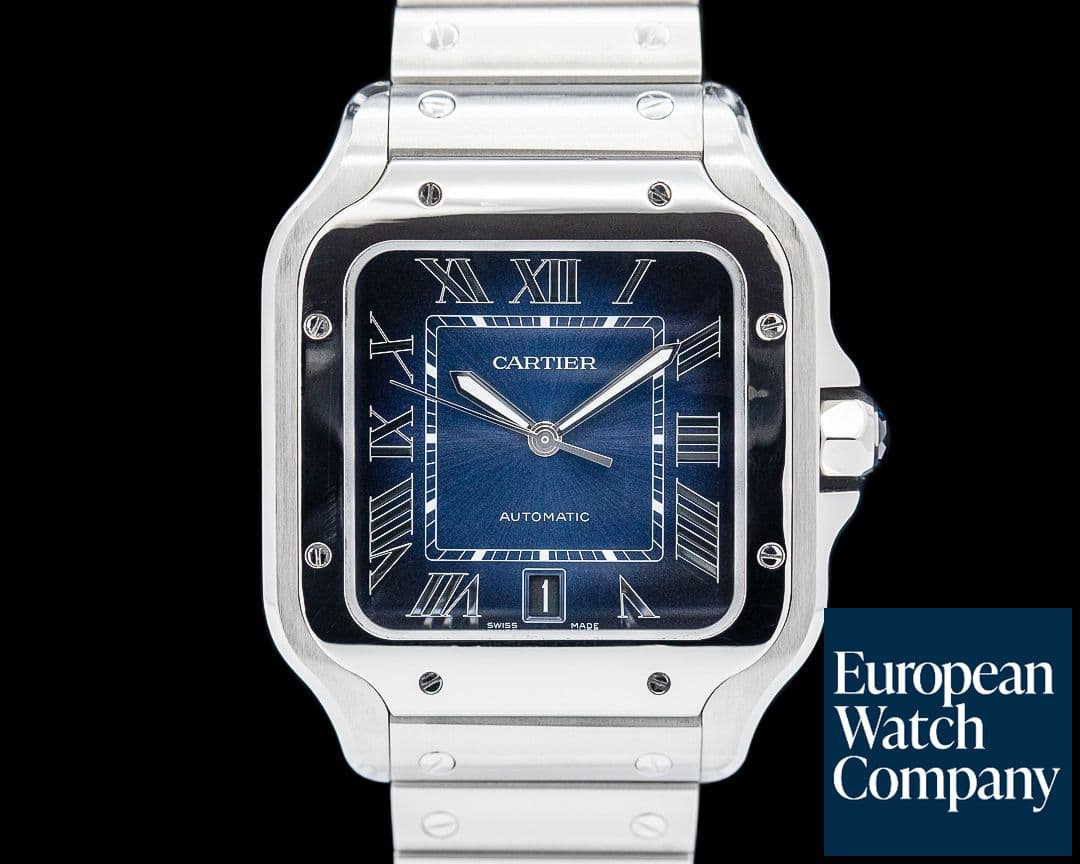 Image of Cartier WSSA0071 Santos de Cartier SS Blue Dial 2024