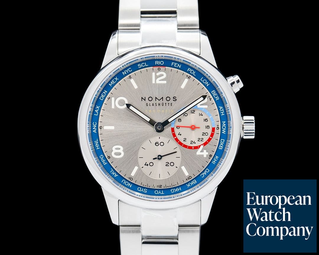Image of Nomos 791 Club Sport Neomatik Worldtimer SS Silver Dial 2025