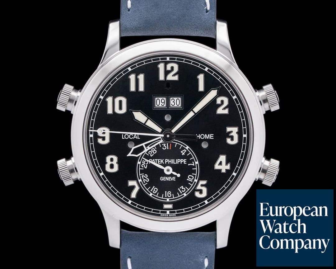 Image of Patek Philippe 5520P Grand Complications Alarm Travel Time Platinum Black Dial