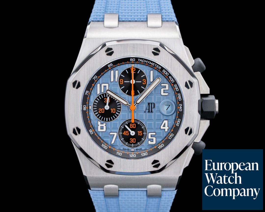 Image of Audemars Piguet 26238ST Royal Oak Offshore Chronograph SS Blue Mega Tapisserie Dial