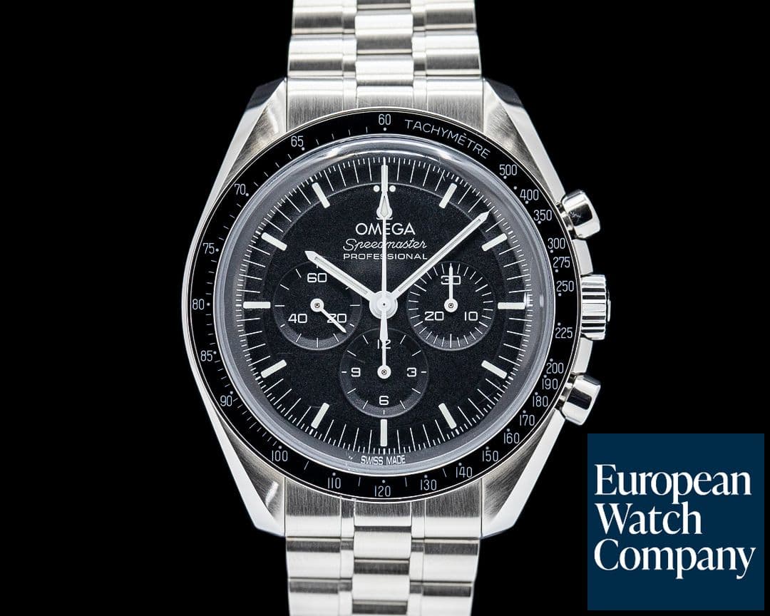 Image of Omega Speedmaster Moonwatch Professional Hesalite SS Black Dial
