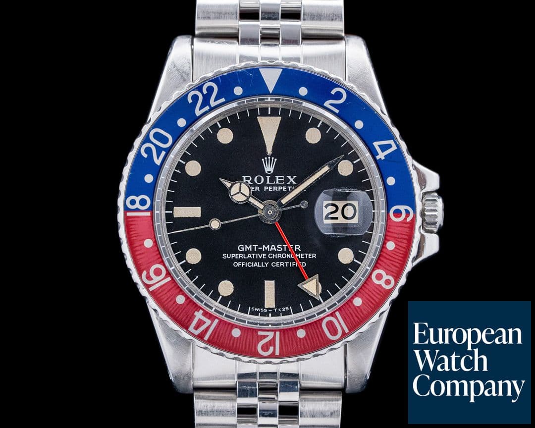Image of Rolex 1675 Vintage GMT-Master "Pepsi Bezel" SS Black Dial