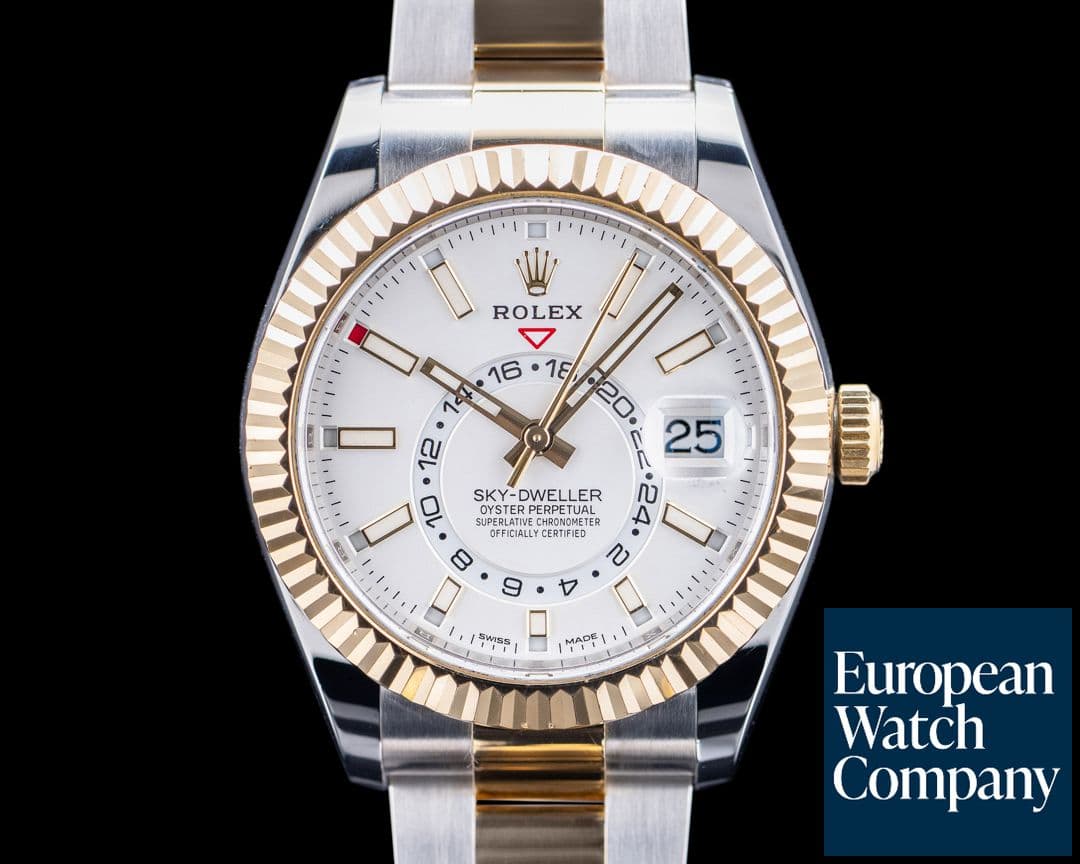 Image of Rolex 326933 Sky-Dweller Oystersteel / 18K Yellow Gold Silver Dial