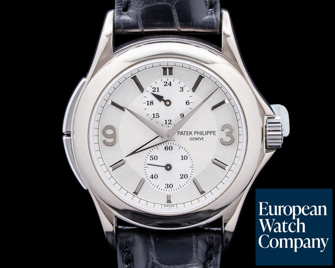 Image of Patek Philippe 5134G Travel Time Calatrava White Gold Silver Dial