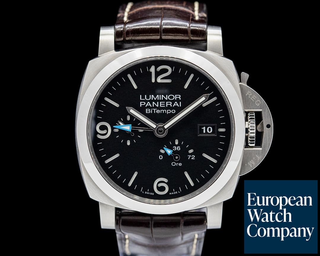 Image of Panerai PAM01360 Luminor BiTempo 44MM SS Black Dial 2024