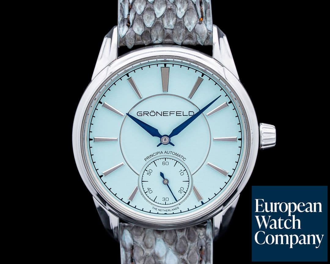 Image of Gronefeld 1941 Principia Blue Automatic SS Tiffany Blue Dial