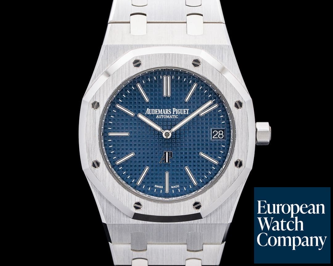 Image of Audemars Piguet 16202ST Royal Oak "50th Anniversary" SS Blue Dial UNWORN