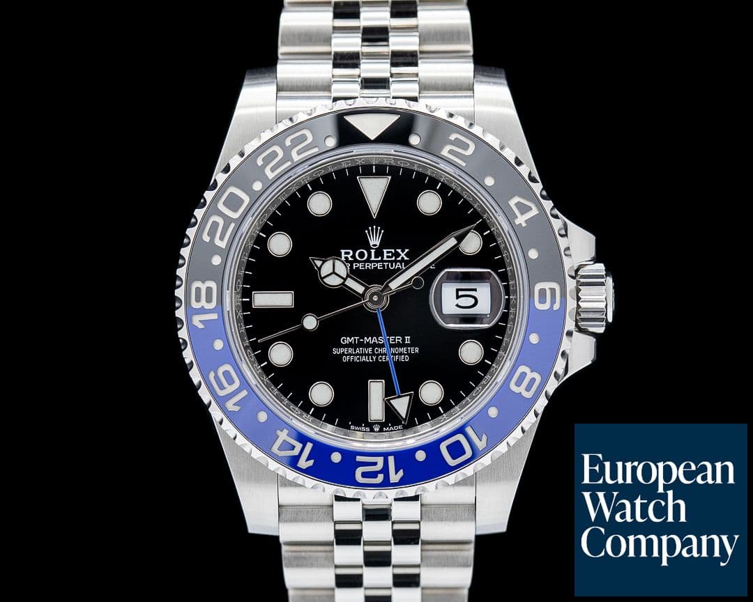 Image of Rolex 126710BLNR GMT Master II "Batgirl" Jubilee SS Black Dial