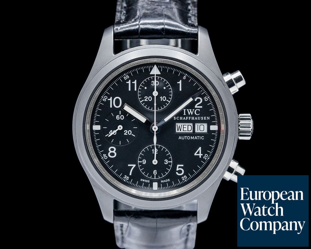 Image of IWC Flieger Pilot Chronograph Ceramic Black Dial
