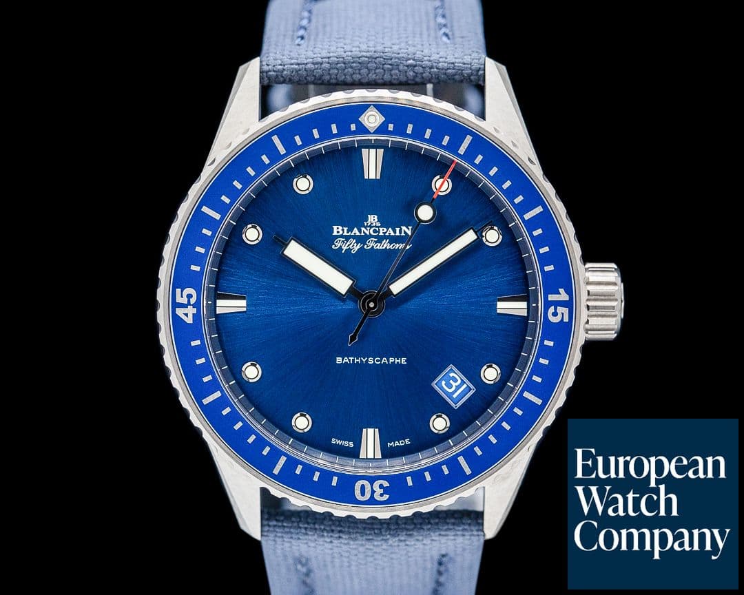 Image of Blancpain Fifty Fathoms Bathyscaphe Ceramic Blue