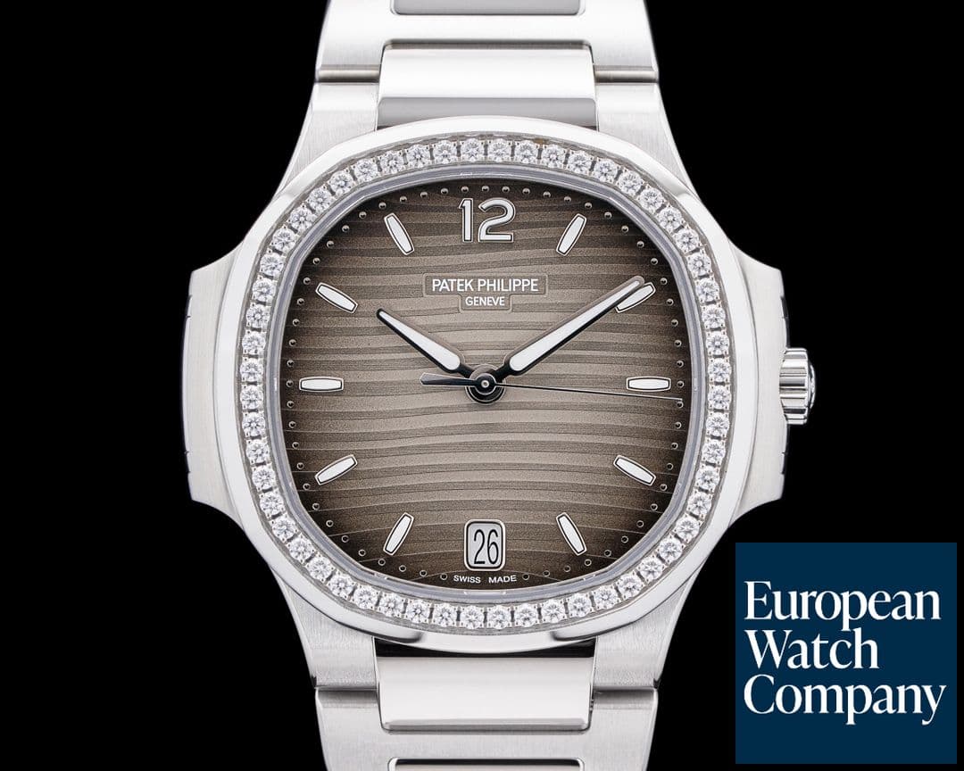 Image of Patek Philippe 7118 Nautilus Diamonds Ladies SS Gray Opaline Dial
