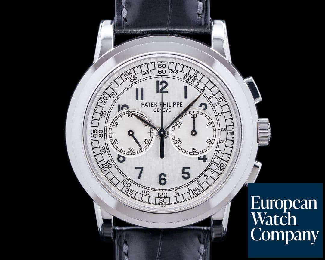 Image of Patek Philippe 5070G Chronograph 18K White Gold Silver Dial