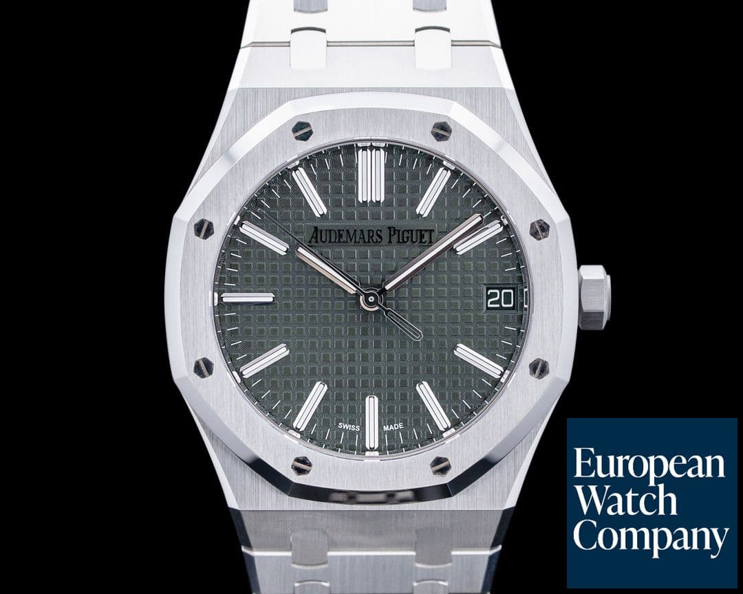 Image of Audemars Piguet 15510ST Royal Oak SS Green Dial 41MM