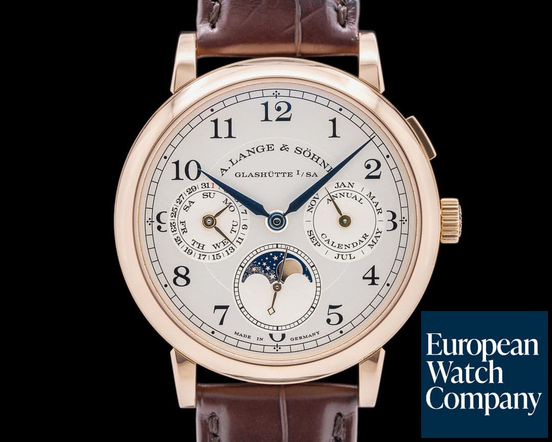 Image of A. Lange and Sohne 238.032 1815 Annual Calendar Rose Gold Silver Dial