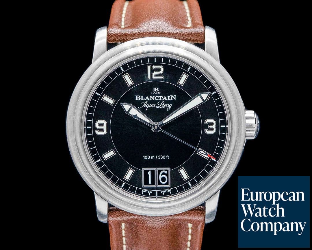 Image of Blancpain Aqua Lung Big Date SS Black Dial LIMITED