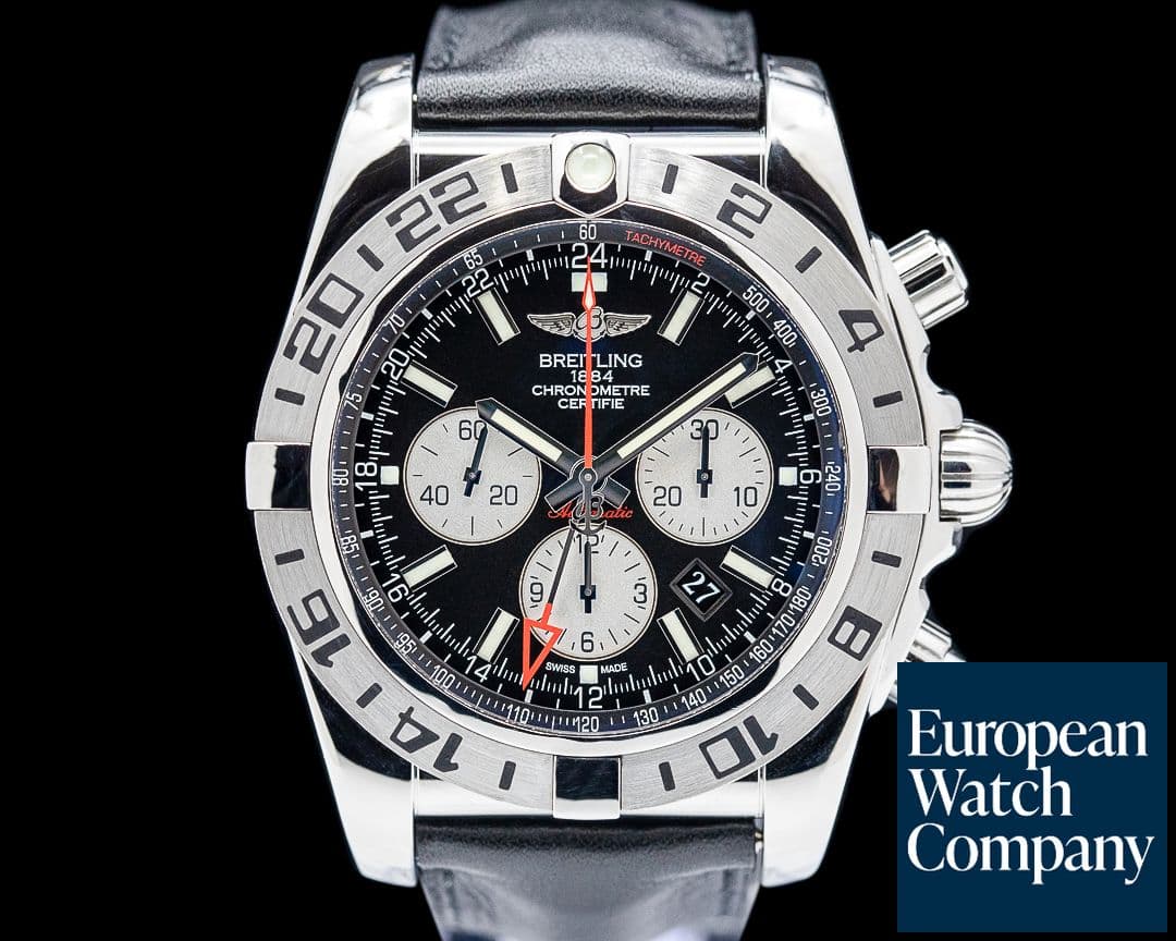 Image of Breitling AB0413 Chronomat GMT SS Black Dial