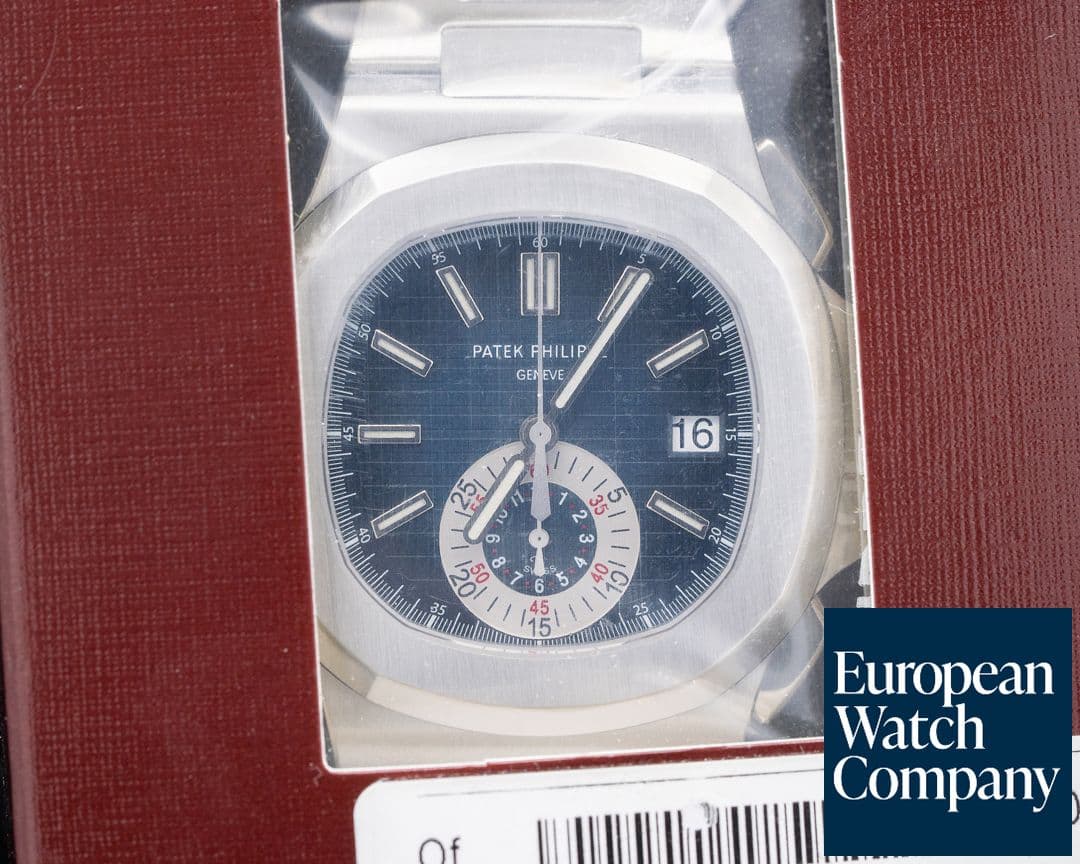 Image of Patek Philippe 5980/1A Nautilus Chronograph SS Blue Dial DOUBLE SEALED