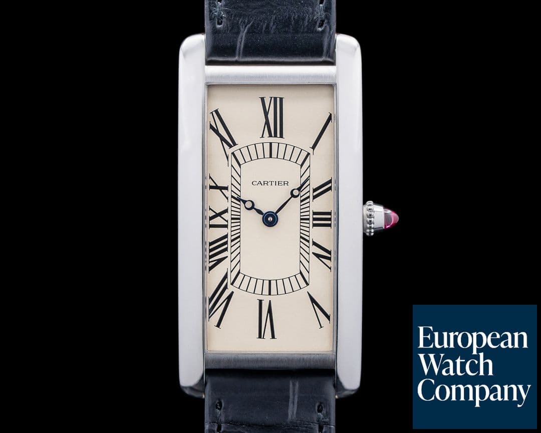Image of Cartier WGTA0193 Tank Cintree "150th Anniversary" Platinum Cream Dial LIMITED