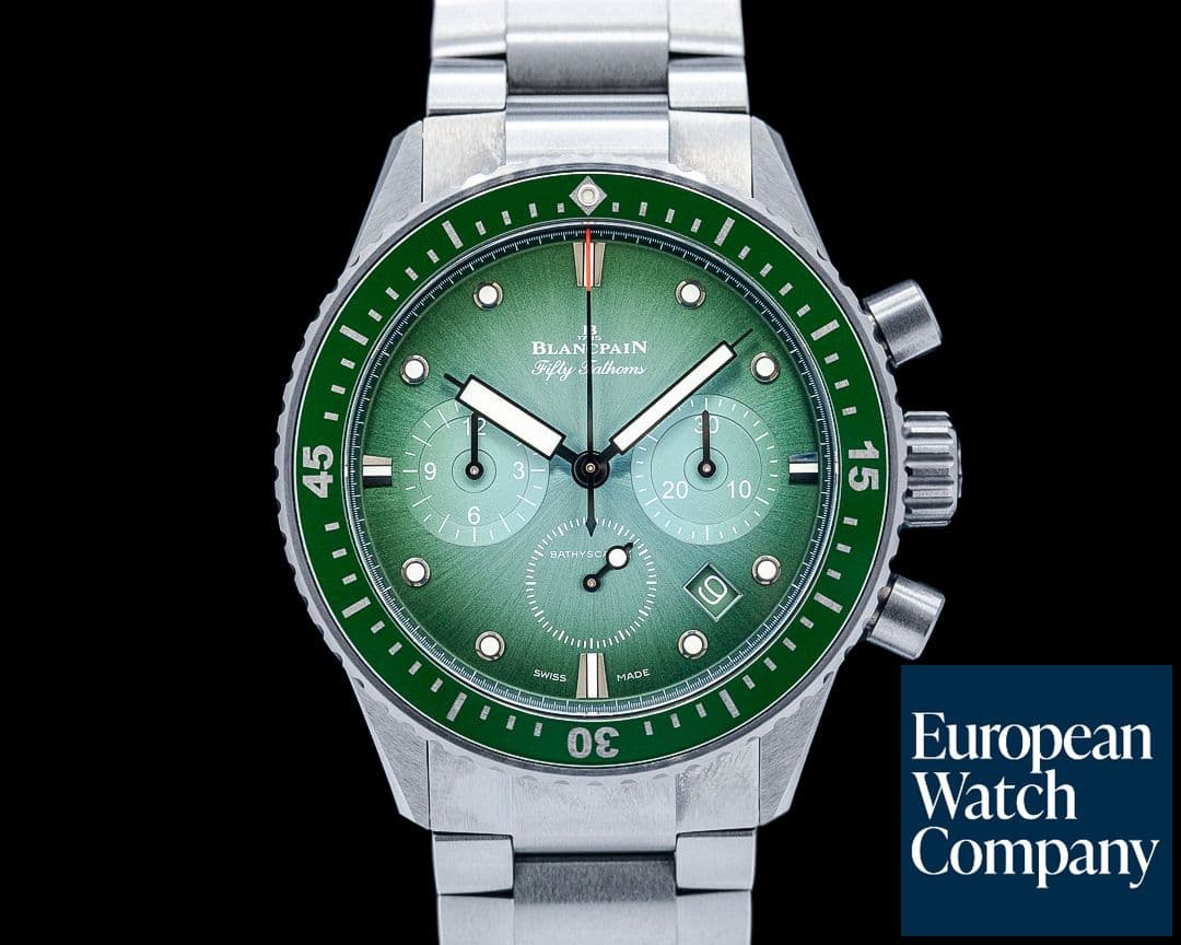 Image of Blancpain 5200 Fifty Fathoms Bathyscaphe Chronographe Flyback Ceramic Green Dial
