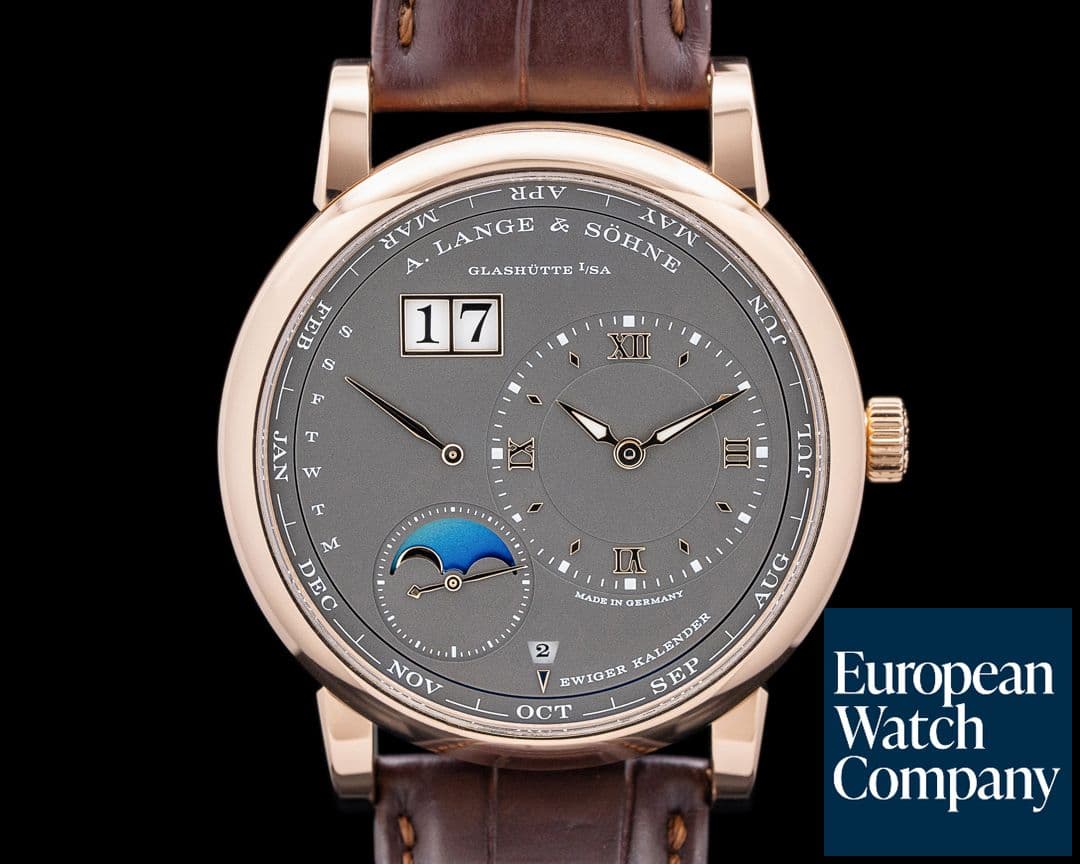 Image of A. Lange and Sohne 345.033 Lange 1 Perpetual Calendar 18k Rose Gold Gray Dial 2024