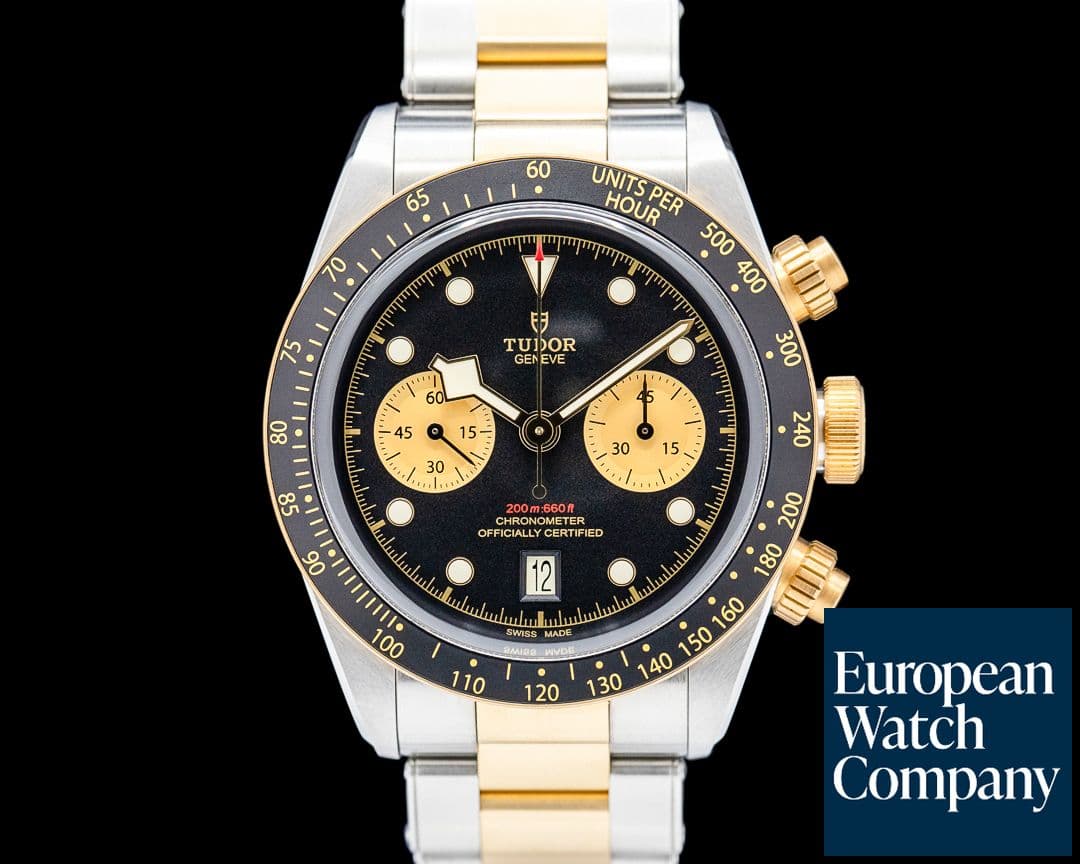 Image of Tudor 79363N Black Bay Chrono 18K Yellow Gold / SS Black Dial