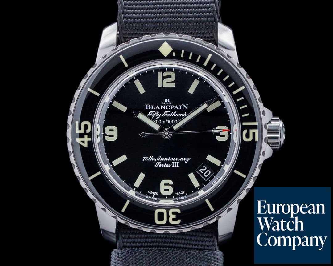 Image of Blancpain 5010C-11-30-Fifty Fathoms 70th Anniversary Series III LIMITED Black Dial