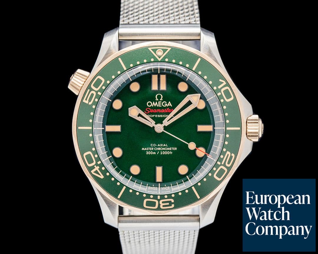 Image of Omega Seamaster Diver 300M Titanium Bronze Gold Green Dial 2025