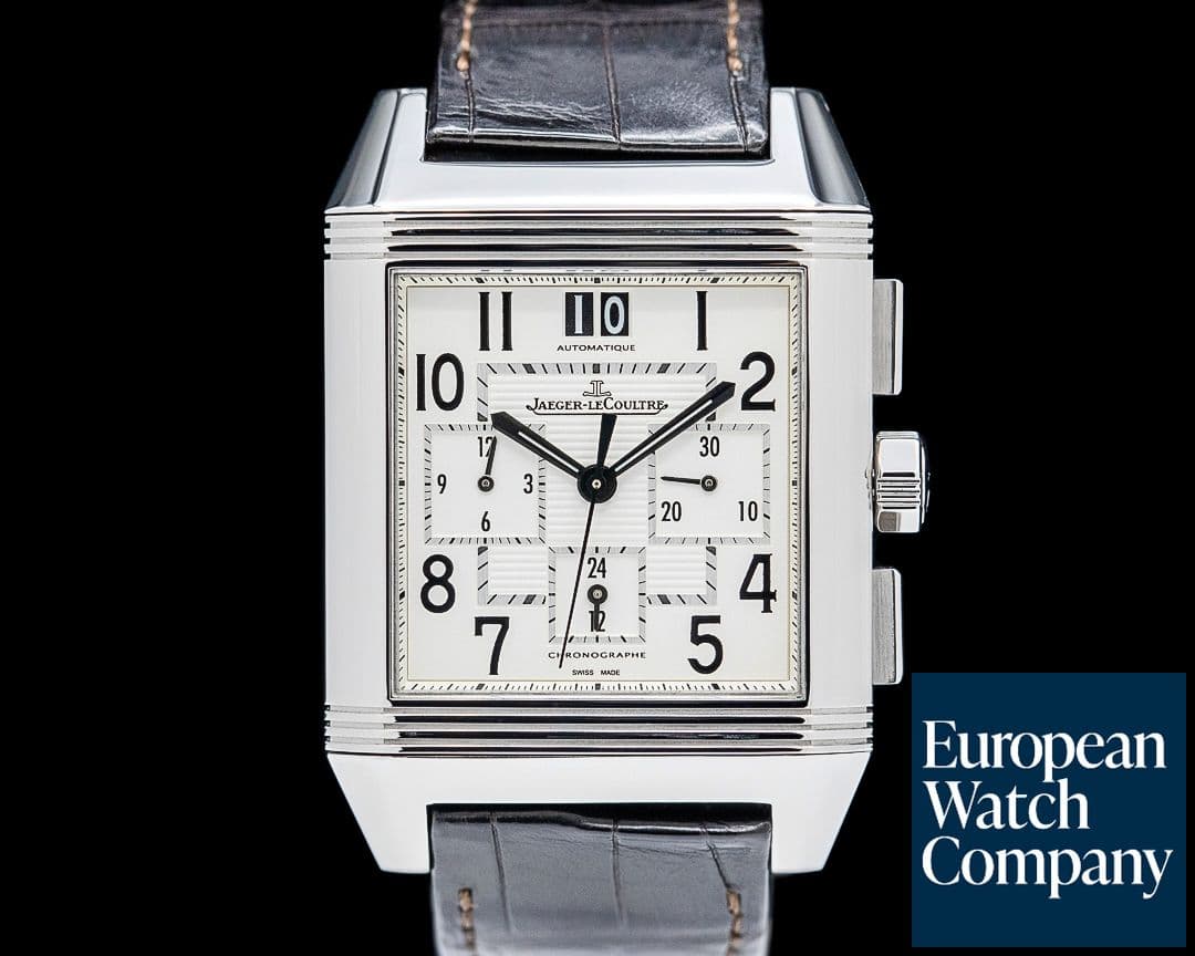 Image of Jaeger LeCoultre Q7018420 Reverso Squadra Chronograph GMT SS Silver Dial