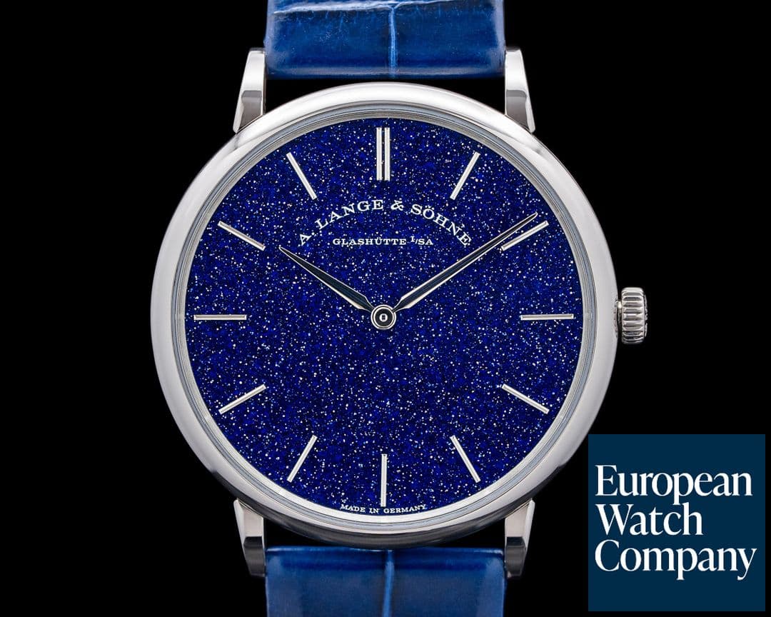 Image of A. Lange and Sohne 205.086 Saxonia Thin Aventurine Blue Dial 18K White Gold