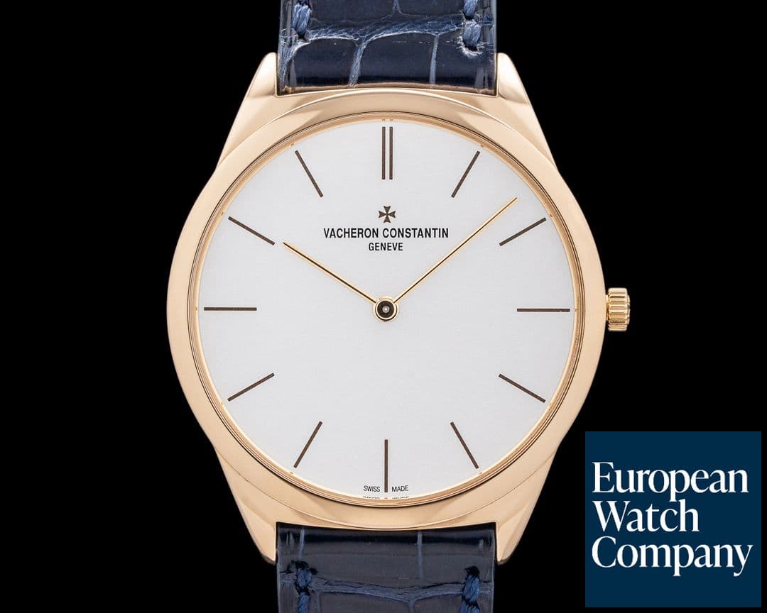 Image of Vacheron Constantin 33155 Historiques Ultra-Fine 1955 18K Rose Gold Silver Dial