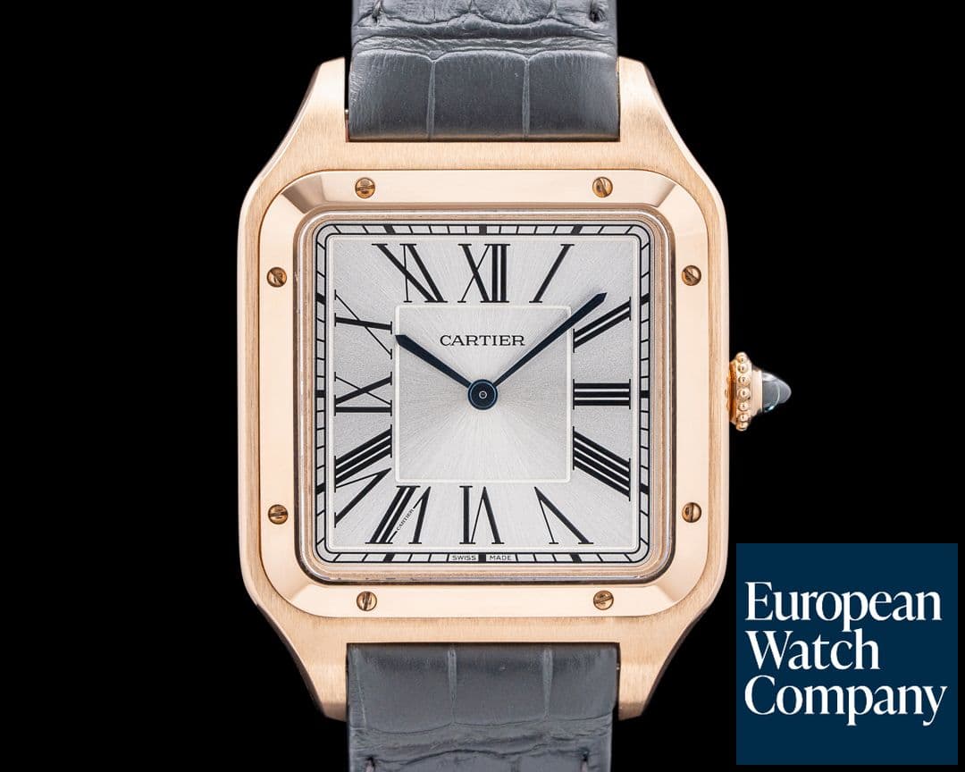 Image of Cartier WGSA0032 Santos-Dumont Extra-Large 18K Rose Gold Silver Dial 2024