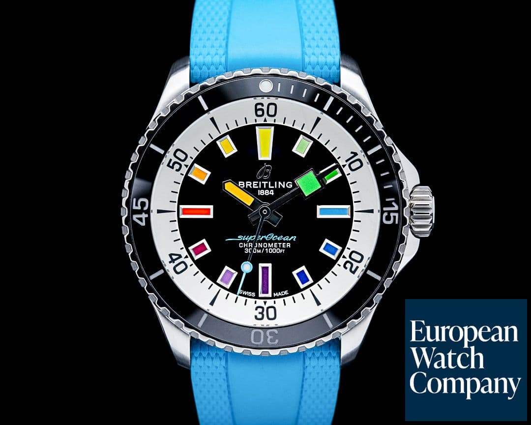 Image of Breitling A17375 Superocean 42 Rainbow Automatic 42MM SS