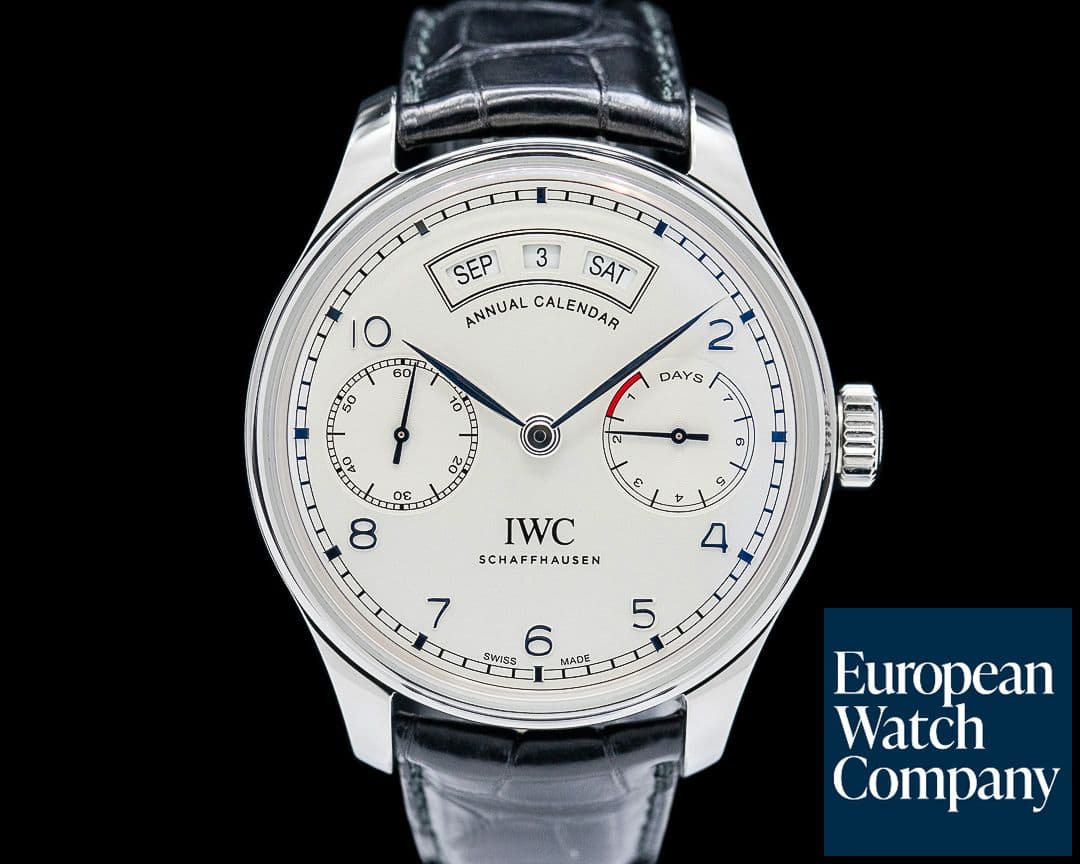 Image of IWC IW503501 Portugieser Annual Calendar SS Silver Dial