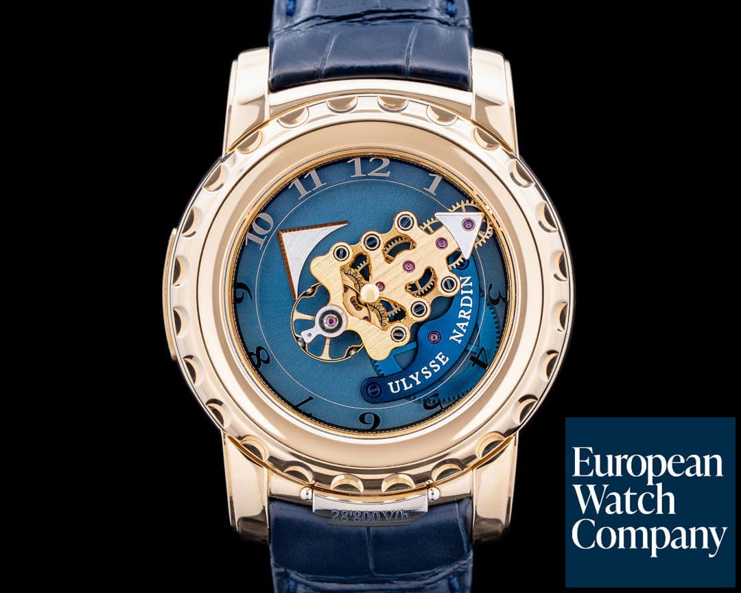 Image of Ulysse Nardin 026-88 Freak Tourbillon 18K Rose Gold Blue Dial