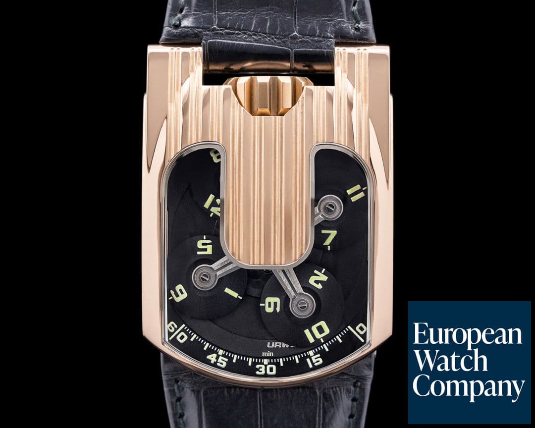 Image of URWERK UR-103.09 18K Rose Gold Black Dial