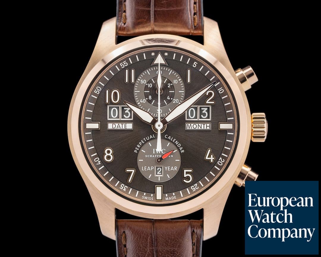 Image of IWC IW379105 Spitfire Perpetual Calendar Chronograph 18K RG Gray Dial