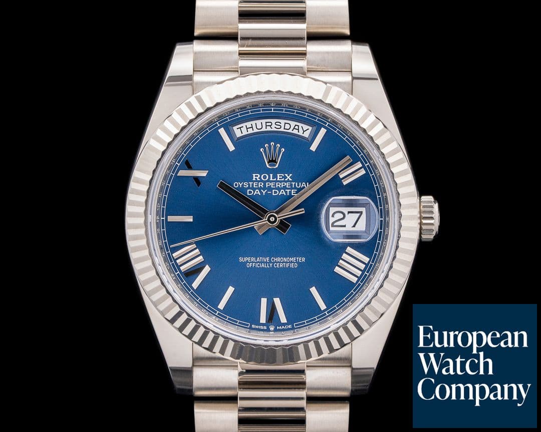 Image of Rolex 228239 Day-Date 40MM 18K White Gold Blue Dial