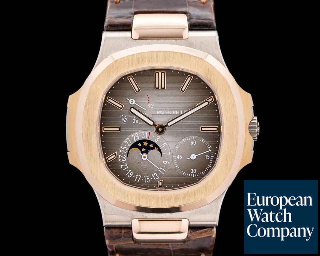 Image of Patek Philippe 5712GR Nautilus 18K Rose Gold / 18K White Gold Brown Dial