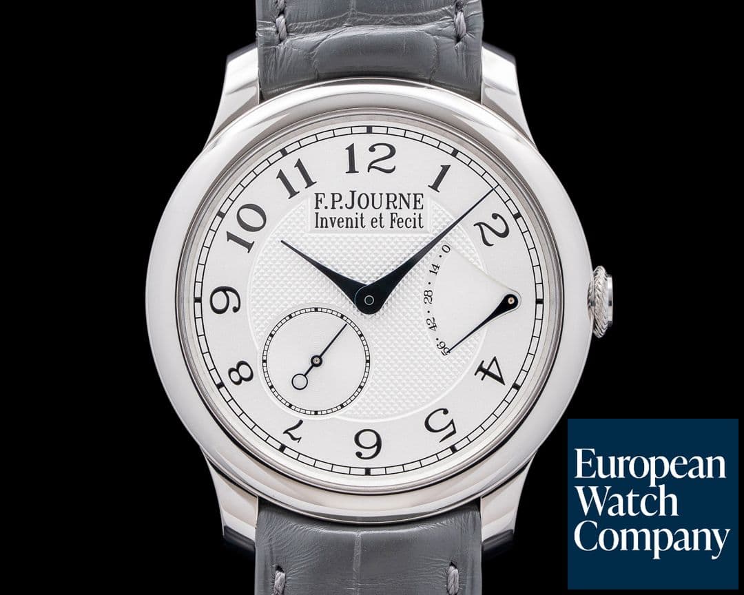 Image of F. P. Journe Chronometre Souverain Platinum Guilloche Silver Dial 2025