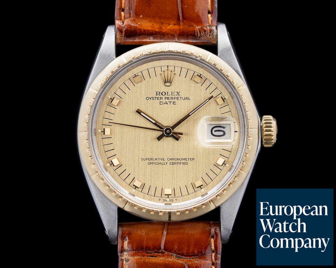 Image of Rolex 1512 Zephyr 18K Yellow Gold Champagne Dial Circa. 1970