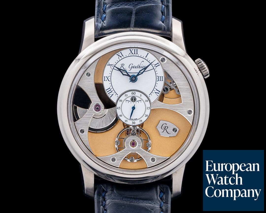 Image of Romain Gauthier MON00360 Insight Micro-Rotor 18K WG White Dial LIMITED to 10 PIECES RARE