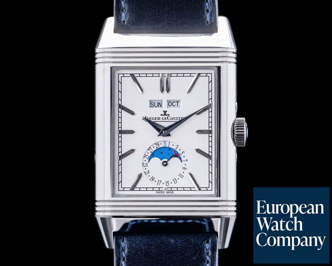 Image of Jaeger LeCoultre Q3918420 Reverso Tribute Duoface Calendar SS Silver Dial