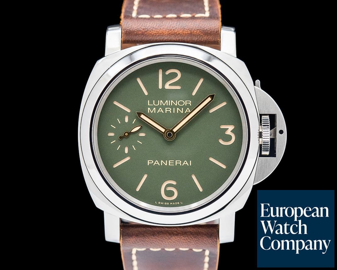 Image of Panerai PAM00911 Luminor Marina 8 Days SS Green Dial LIMITED