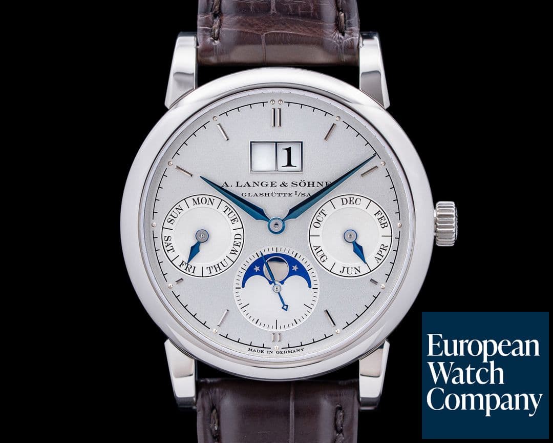 Image of A. Lange & Söhne 330.026 Saxonia Annual Calendar 18K White Gold Silver Dial SERVICED 2026