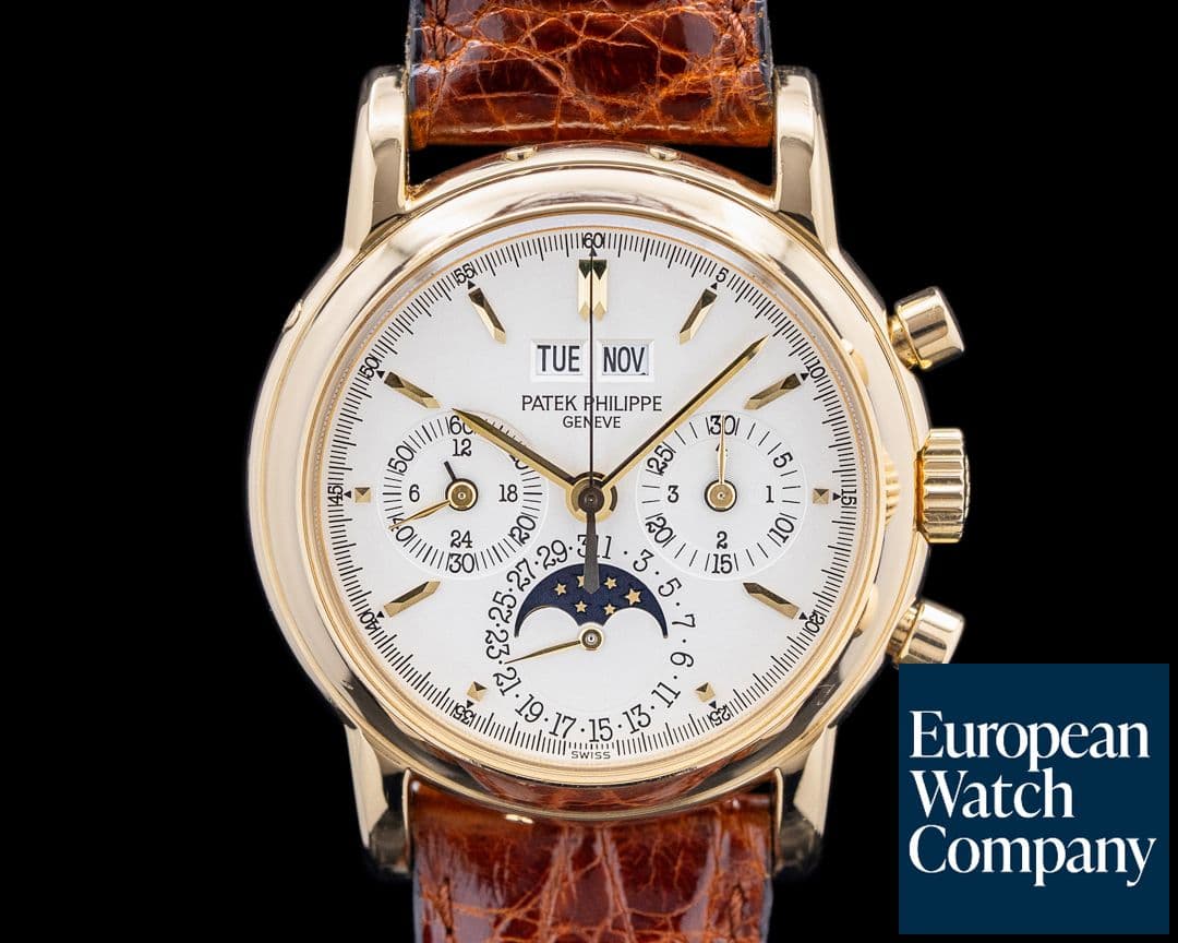 Image of Patek Philippe 3970J Perpetual Calendar Chronograph 18K YG Silver Dial (4th Series)