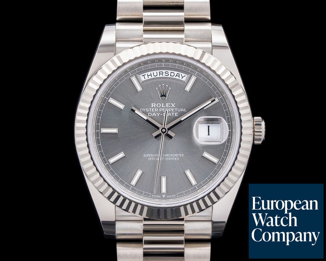 Image of Rolex 228239 Day-Date 40MM 18K White Gold Gray Dial